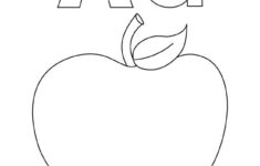 A For Apple Coloring Page With Handwriting Practice Download Free A