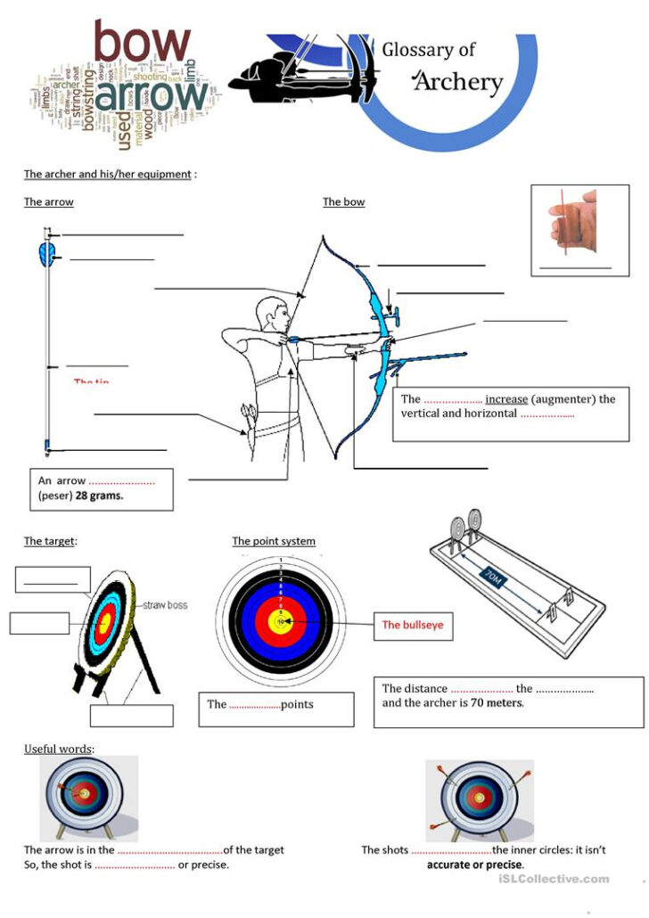 Archery Printable Worksheets