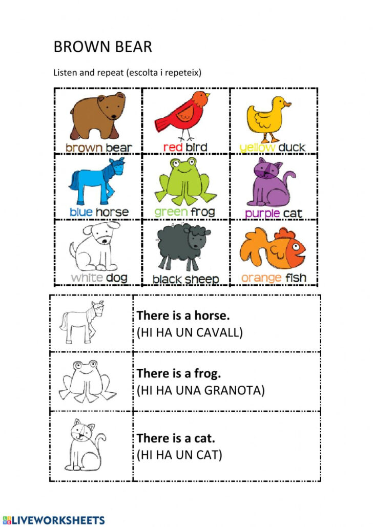 Brown Bear Brown Bear Printable Worksheets-159 | Lyana Worksheets