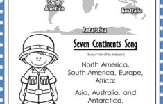 continents worksheet printable 159 Seven Continents Song Kindergarten Social Studies Homeschool Social