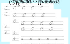 create cursive worksheets printable 159 Dotted Cursive Alphabet Worksheets Letter
