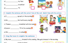 daily routines printable worksheets 159 2 Daily Routines Worksheet Exercise