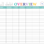 Debt Worksheet Printable 159