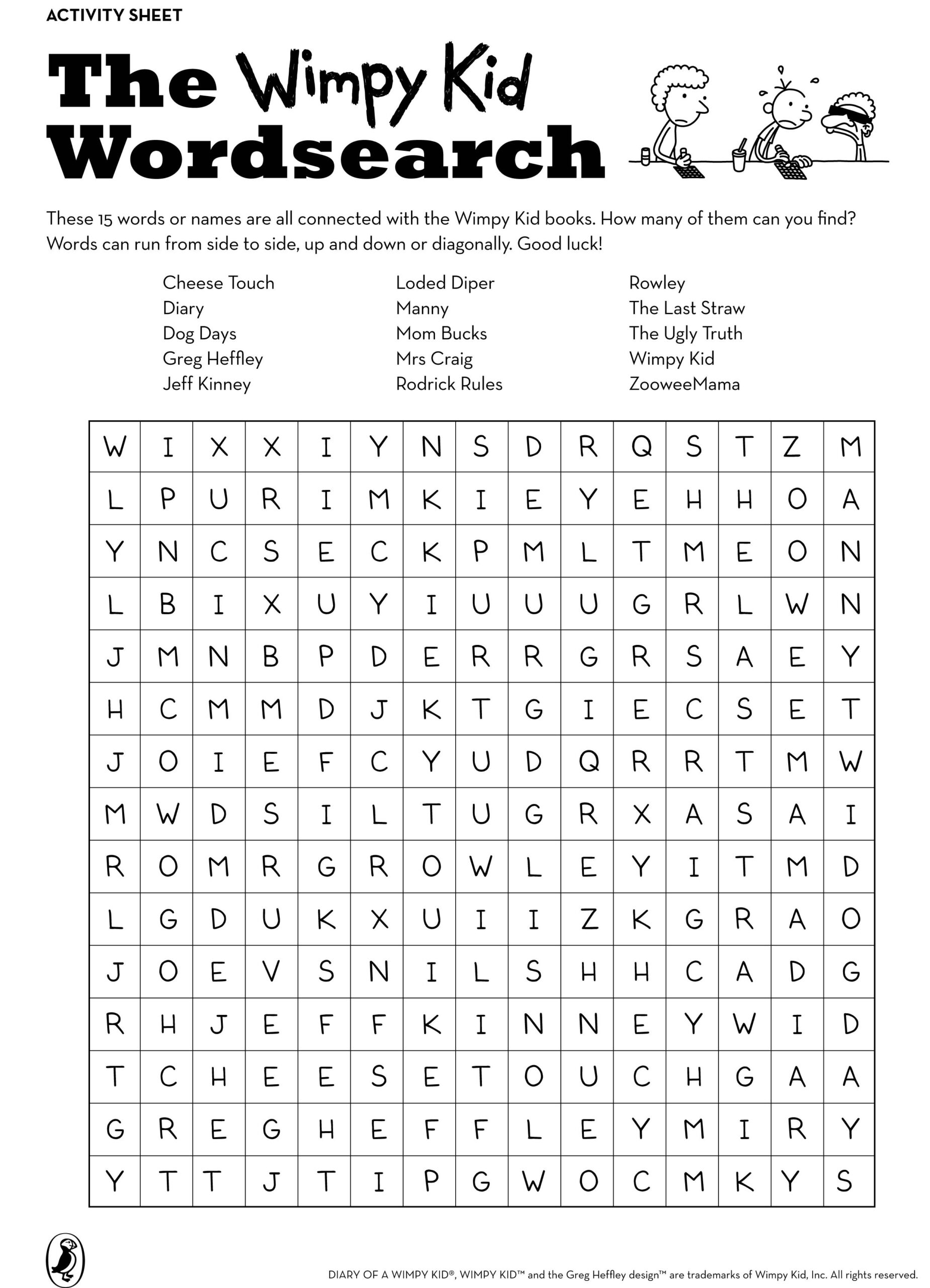 Diary Of A Wimpy Kid Printable Worksheets Lexia s Blog