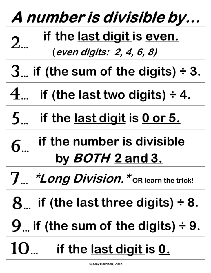 Divisibility Worksheets Printable