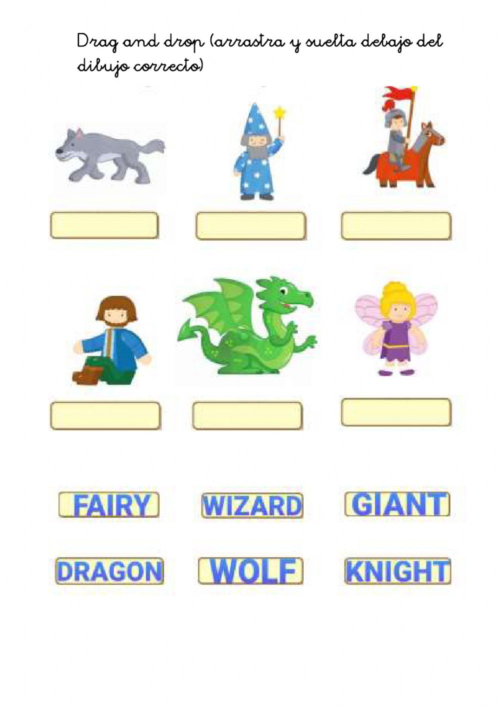 Fairy Tale Characters Worksheet