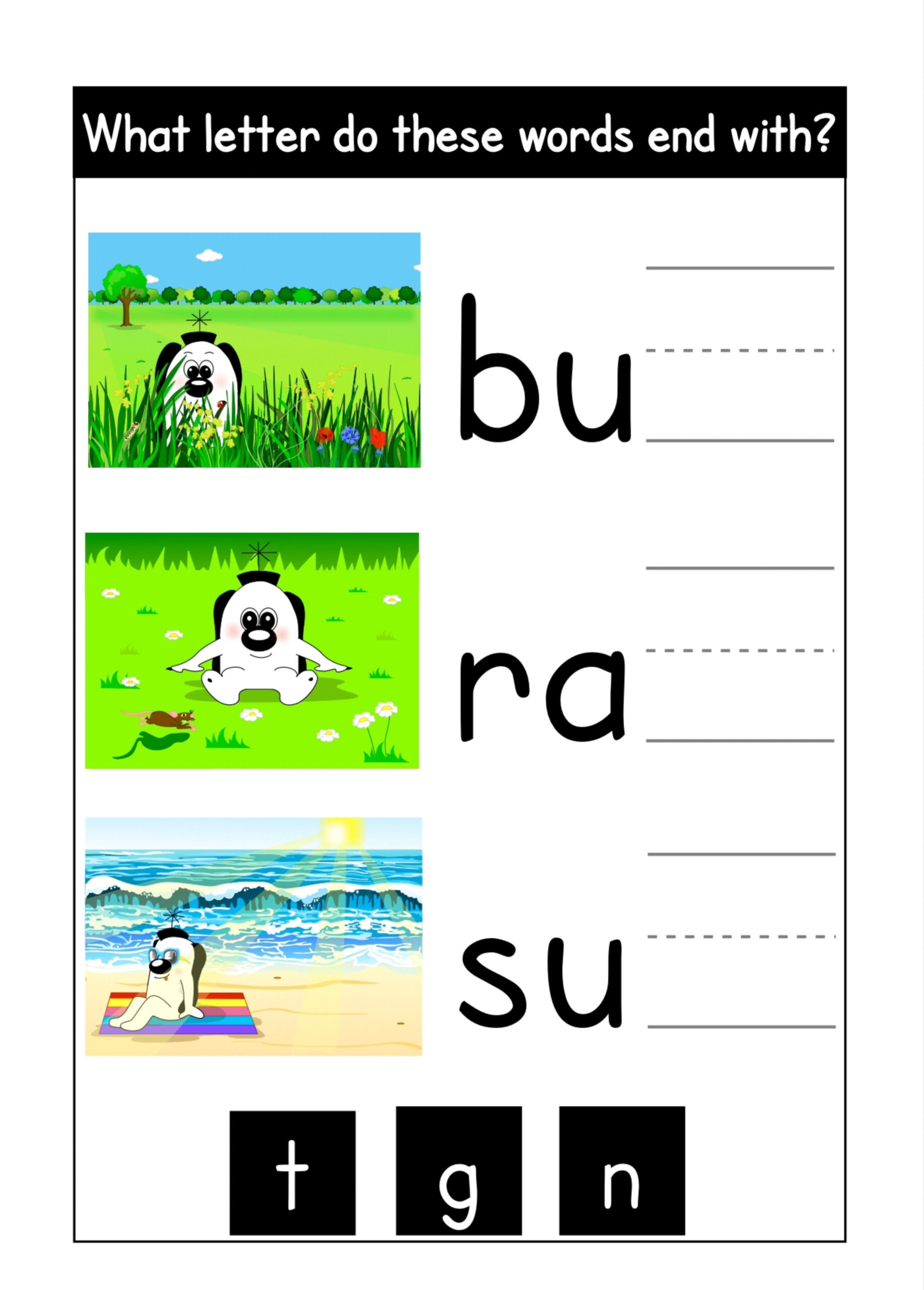 Fill In The Missing Letters WORKSHEETS 4 7 Years Guinea Pig 