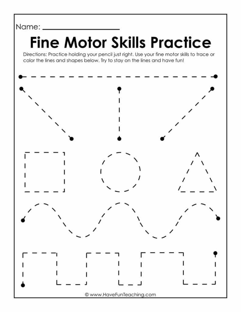 Fine Motor Skills Worksheets And Printables PDF-159 | Lyana Worksheets