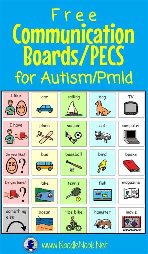 Free Printable Communication Boards For Adults Autism Communication 