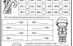 free printable christmas math worksheets for 2nd grade 159 3 Christmas Math Worksheet Freebie For Second Grade comparing Numbers