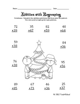 Christmas Math Worksheets 3rd Grade By Tools4School TpT