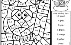 Addition Color By Number Back To School Addition Facts Worksheets