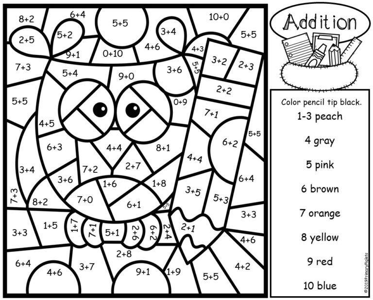 Free Printable Color By Number Subtraction Worksheets 159 Lyana Worksheets