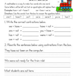 Free Printable Contractions Worksheets 159