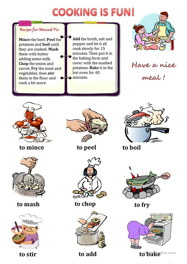 Cooking Verbs Worksheet Free ESL Printable Worksheets Made By Teachers