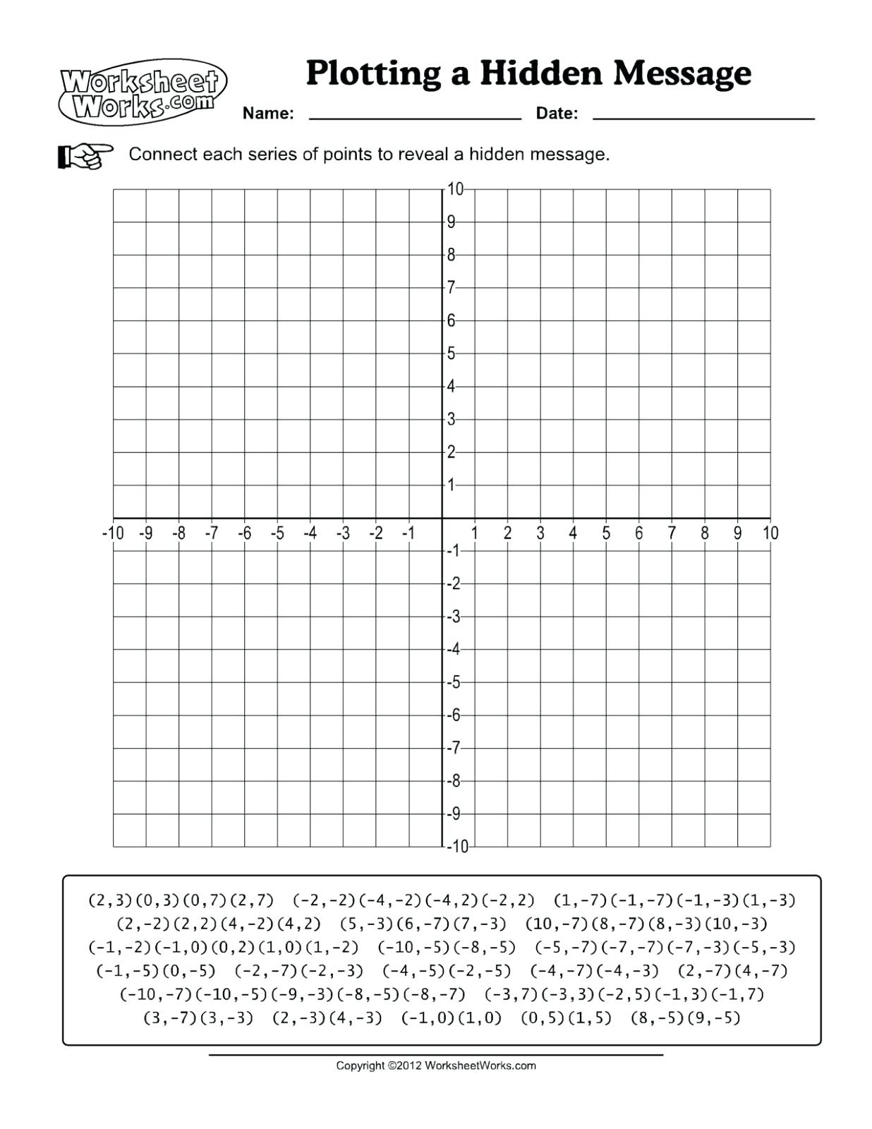 The Coordinate Grid Paper Large Grid A Math Worksheet From The 