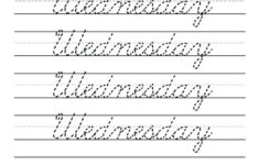 Free Printable Cursive Writing Worksheets For 4Th Grade Printable