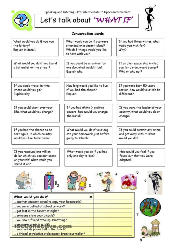Free Printable English Conversation Worksheets For Adults