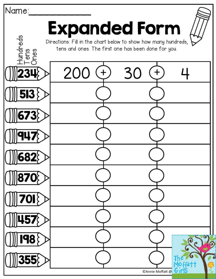 Free Printable Expanded Notation Worksheets