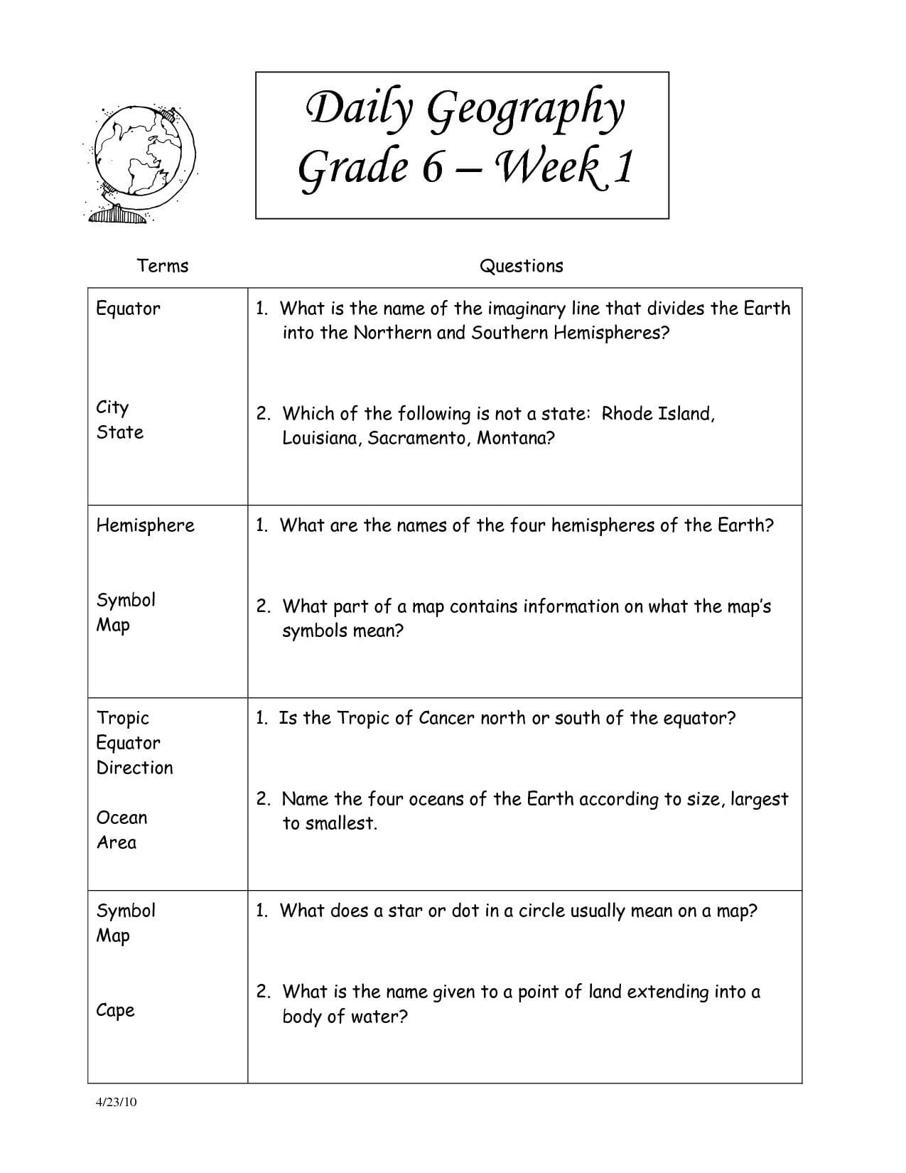 5Th Grade Social Studies Worksheets Pdf Db excel
