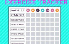 Free Printable Exercise Tracker Fitness Tracker Exercise Tracker