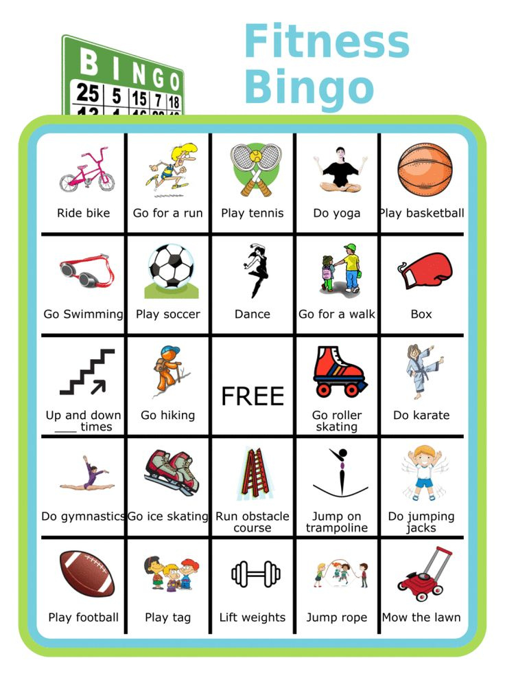 Free Printable Fitness Challenge Physical Activities For Kids Kids 