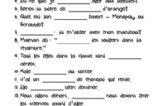 free printable french worksheets for grade 4 159 3 French Homophones Worksheet By Melanie George Teachers Pay Teachers