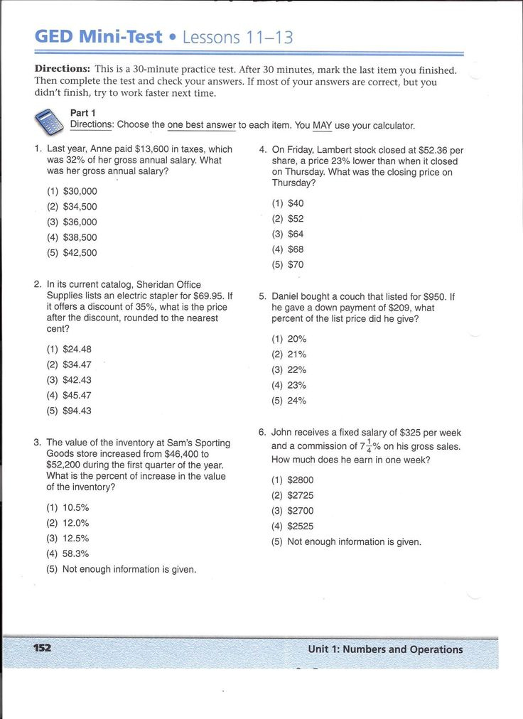 Ged Science Worksheets With Answers In 2021 Math Study Guide Math 