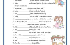 Irregular Past Tense Verbs Worksheet All Esl Free Printable Past