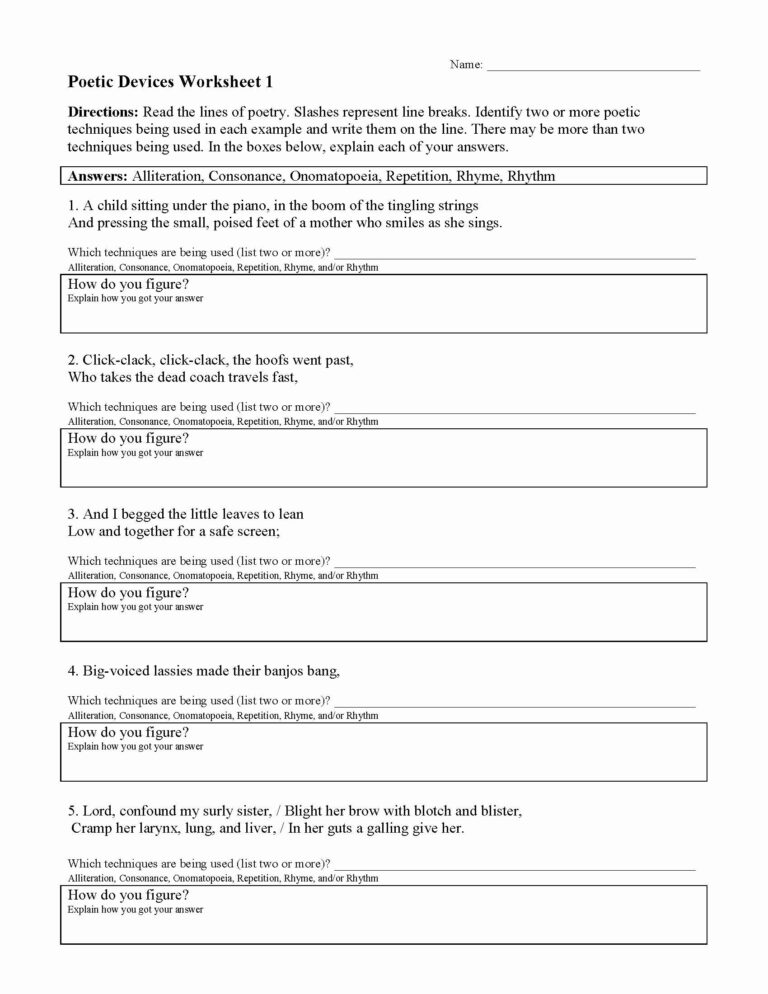 Free Printable Literary Elements Worksheets 159 Lyana Worksheets