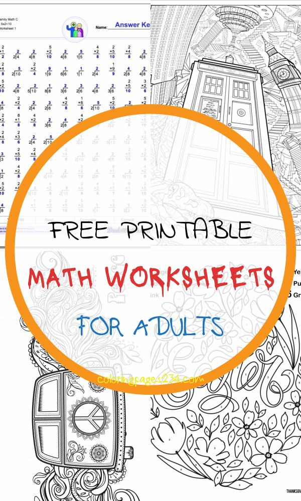 10 Free Printable Math Worksheets For Adults ColoringPages234 