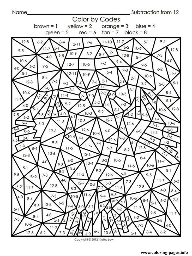 Print Color By Number Adults Maths Coloring Pages Math Coloring Math 