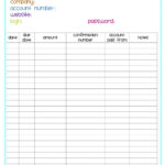 Free Printable Monthly Bill Payment Worksheet 159