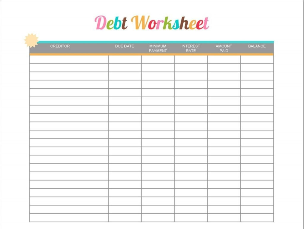 Free Printable Monthly Bill Payment Worksheet-159 | Lyana Worksheets