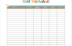 Bill Payment Worksheet Printable Template Calendar Design