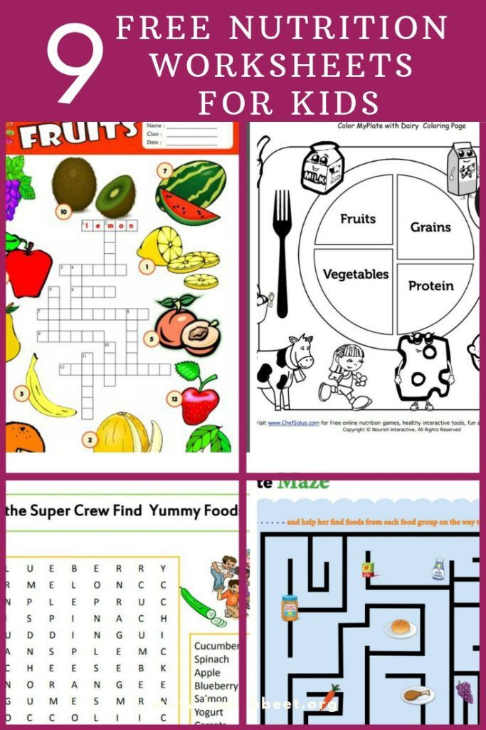 Worksheets For Kids Kids Nutrition Worksheets Nutrition Activities 