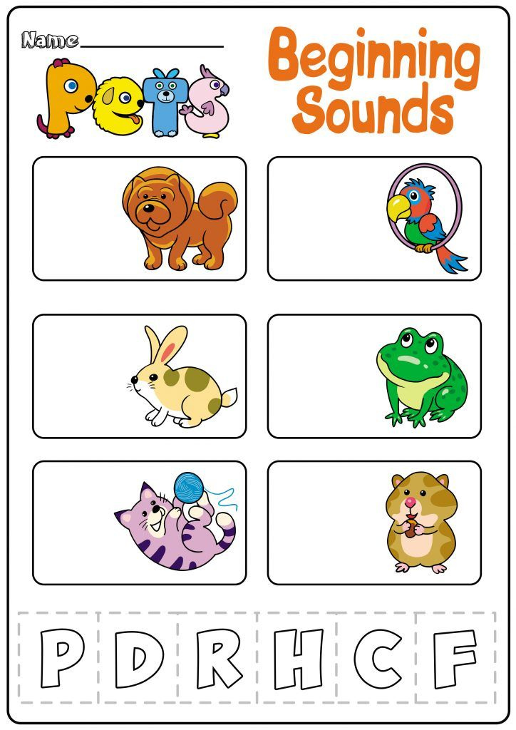 Beginning Sounds Worksheet Pets Preschool Pets Preschool Theme 