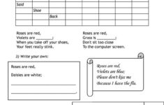 Roses Are Red Writing Poems Worksheet Free ESL Printable