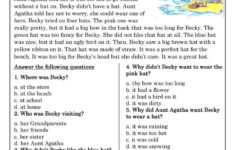 Esl Reading Comprehension Worksheets For Adults Db excel