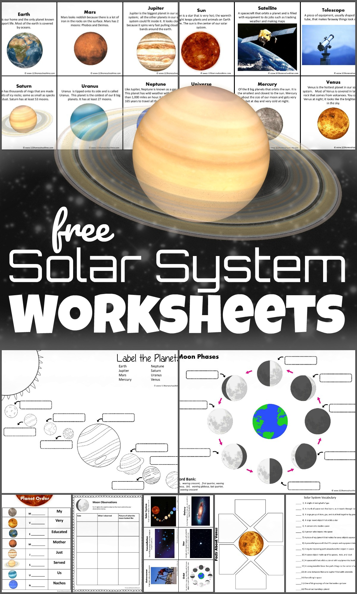  FREE Solar System Worksheets