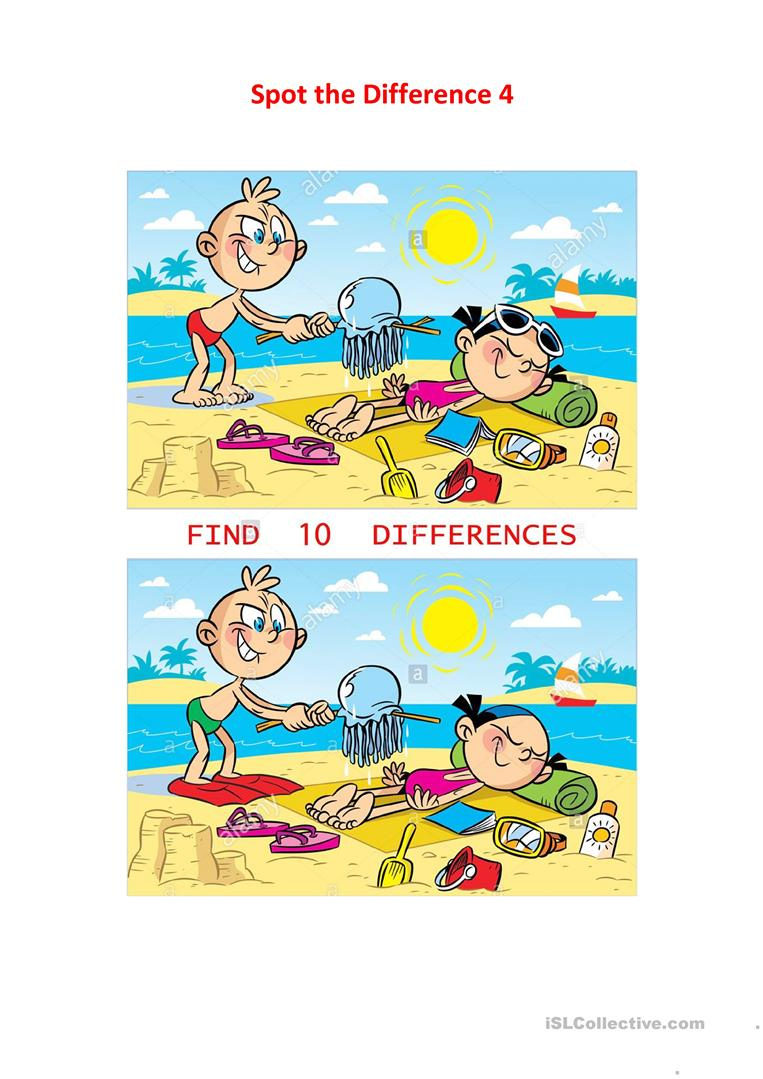 Spot The Difference 4 English ESL Worksheets For Distance Learning 