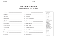 free printable states and capitals worksheets 159 1 Pin On Social Studies