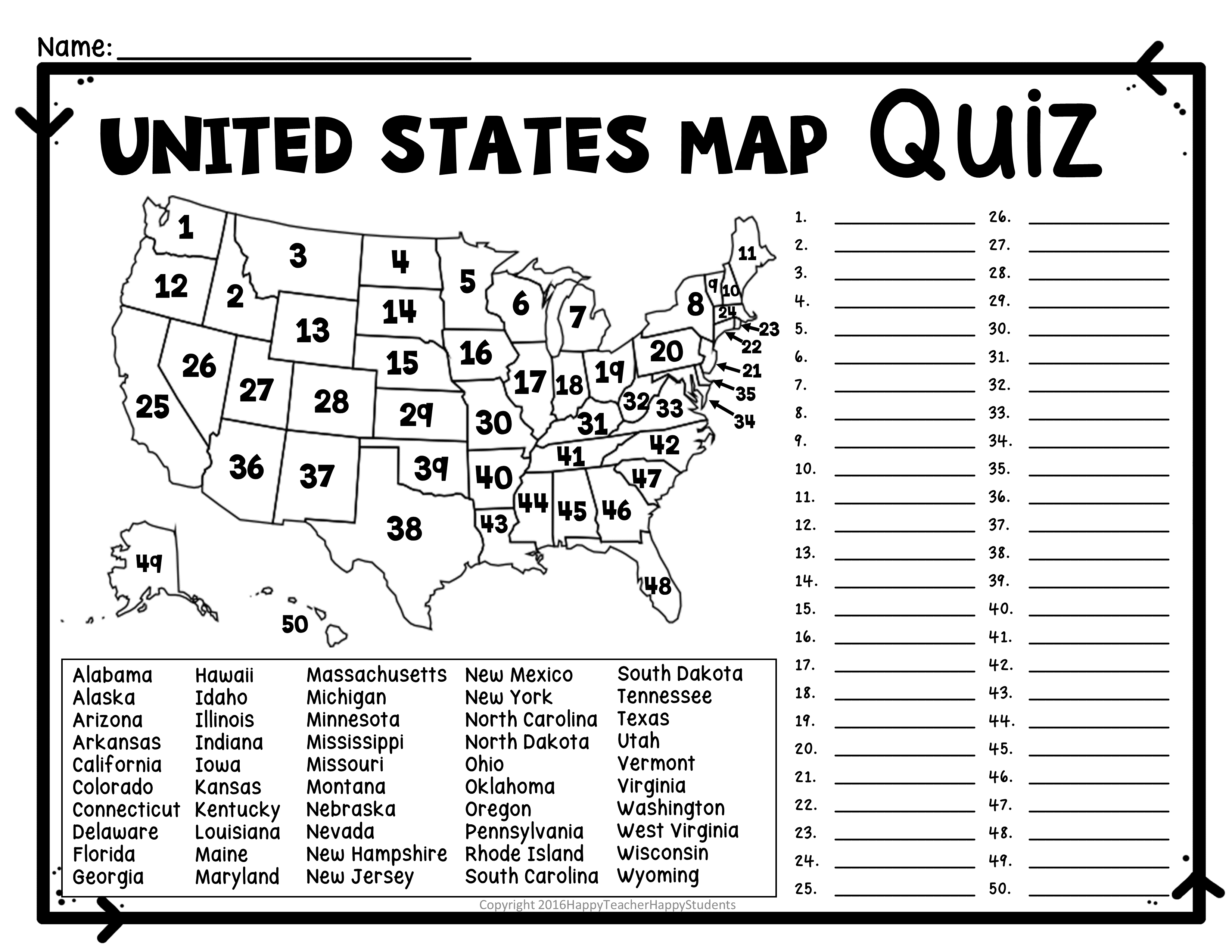 United States Map Activity Worksheet Social Studies Map Free 