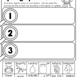 Free Printable Syllable Worksheets For Kindergarten 159