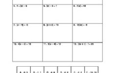 Absolute Value Equations VersaTile Worksheet By Mrs Ws Math Connection