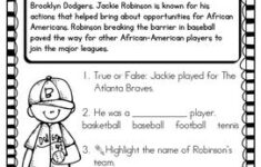 Jackie Robinson Reading Passage Reading Passages Jackie Robinson