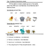 Free Printable Worksheets On Vertebrates And Invertebrates 159