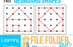 Printable Geoboard Patterns Geo Board First Grade Math Task Cards