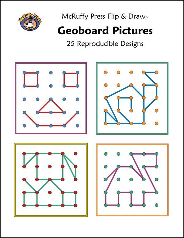 McRuffy Geoboard Pictures Flip And Draw Book Preschool Math Math 