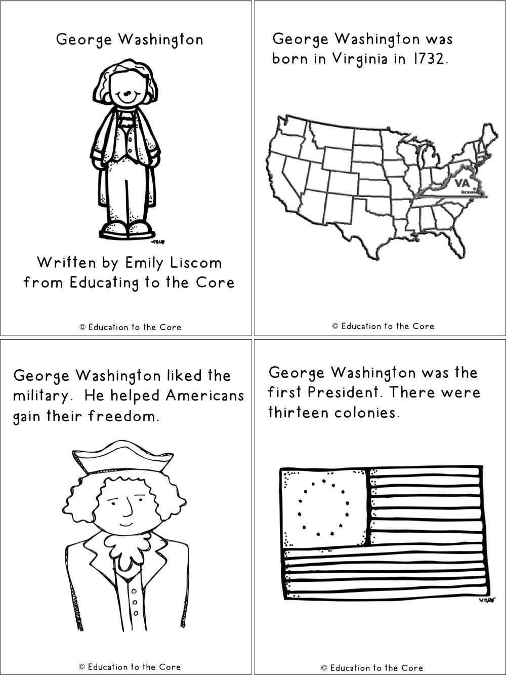 George Washington Worksheet For Kids Worksheet